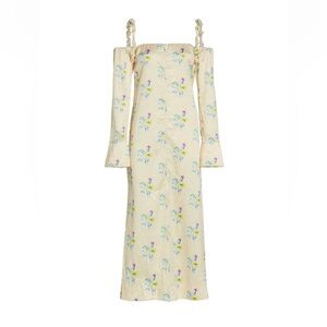 NWT Ganni Floral Satin Dress